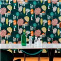 Elitis|Illustrated wallpaper with trees and landscapes|Wallpaper