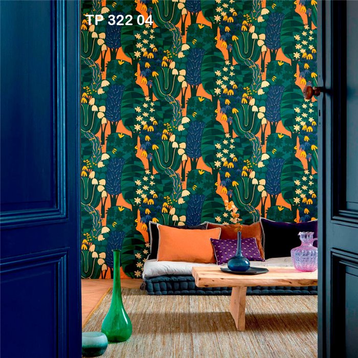 Elitis|Papel pintado bucólico con ilustraciones florales|Papel Pintado