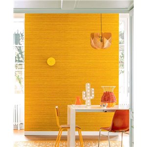 Elitis|Wallpaper with natural silk effect and chocolate brown veins|Wallpaper 2