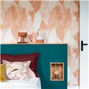 Elitis|Orientalische Seidentapete in Beige und Rosé|Tapeten