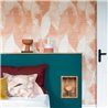 Elitis|Orientalische Seidentapete in Beige und Rosé|Tapeten