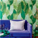 Elitis|Papier peint mosaïque de soie effet aquarelle vert|Papier Peint