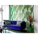 Elitis|Green watercolor silk mosaic-effect wallpaper|Wallpaper