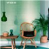 Elitis|High-end wallpaper with orange stripes, textile effect|Wallpaper