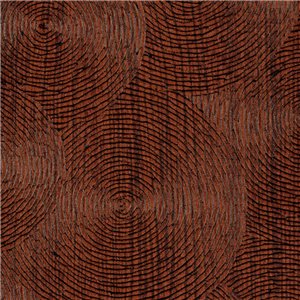 Elitis|Beige wood-effect wallpaper with tree trunk rings|Wallpaper