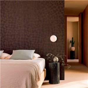 Casamance|Wallpaper patchwork modern leaves terracotta and brown|High-End 2