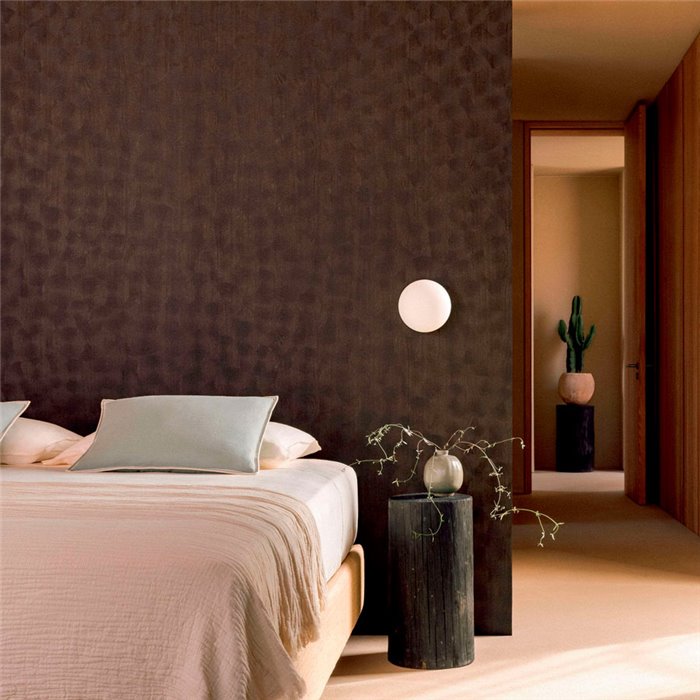 Elitis|Dark brown concentric ring wood wallpaper|Wallpaper