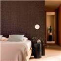 Elitis|Dark brown concentric ring wood wallpaper|Wallpaper