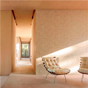 Casamance|Ethno Tapete braun Textilmosaik|Hochwertige 2