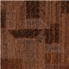 Elitis|Vinyl wallpaper with carved wood effect in brown tones|Wallpaper