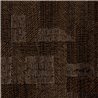 Elitis|Brown and black carved wood-effect wallpaper, high-end|Wallpaper