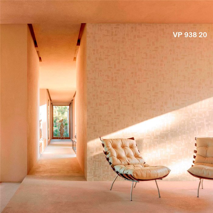 Elitis|Modern wallpaper with carved wood effect, ethnic style|Wallpaper