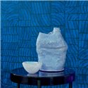 Elitis|Papel pintado collage moderno tipo mosaico de ondas azul|Papel Pintado