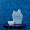 Elitis|Papel pintado collage moderno tipo mosaico de ondas azul|Papel Pintado