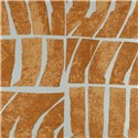 Elitis|Papier peint vinyle forme vagues marron terre cuite style mosaïque|Papier Peint