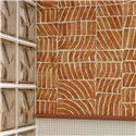 Elitis|Papier peint vinyle forme vagues marron terre cuite style mosaïque|Papier Peint