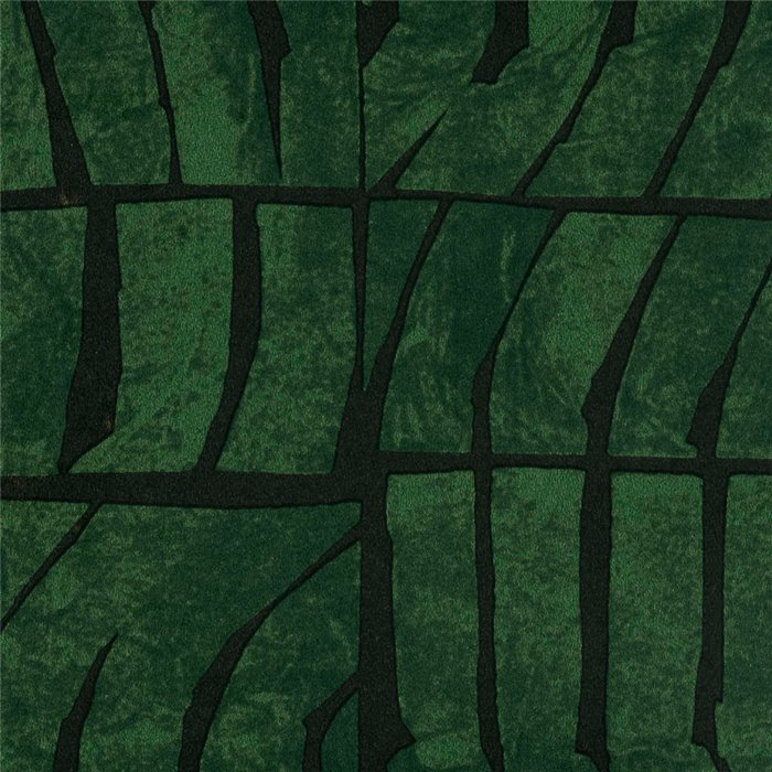 Elitis|Papel pintado composición moderna con forma de ondas verde esmeralda|Papel Pintado