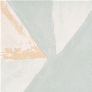 Elitis|Geometric wallpaper with abstract art composition in beige and grey|Wallpaper