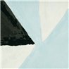 Elitis|Modern composition wallpaper with abstract art in white, light blue and black|Wallpaper