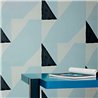 Elitis|Modern composition wallpaper with abstract art in white, light blue and black|Wallpaper