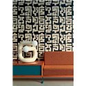 Elitis|Japanese wallpaper with black and white kanji alphabet|Wallpaper