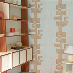 Elitis|Papier peint moderne haut de gamme vert olive et moutarde|Papier Peint 2