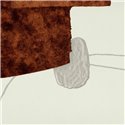 Elitis|Contemporary wallpaper with modern art pattern in brown and greyish cream|Wallpaper