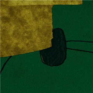 Casadeco|Tapete im figurativen Stil, gelb mit abstrakten Silhouetten|Abstrakt