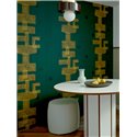 Elitis|High-end modern wallpaper in olive green and mustard|Wallpaper