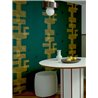 Elitis|Papier peint moderne haut de gamme vert olive et moutarde|Papier Peint