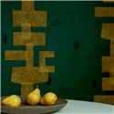 Elitis|High-end modern wallpaper in olive green and mustard|Wallpaper