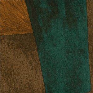 Elitis|Moderne Kunsttapete mit geometrischer Komposition in grünlichem Schwarz und Beige|Tapeten