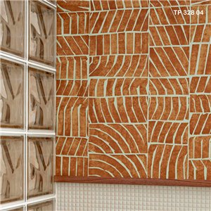 Elitis|Papel pintado collage moderno tipo mosaico de ondas azul|Papel Pintado 2