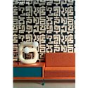 Elitis|Japanese-style wallpaper with green and black Chinese characters|Wallpaper