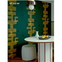Elitis|Papier peint contemporain motif art moderne marron et crème grisé|Papier Peint