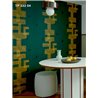 Elitis|Contemporary wallpaper with modern art pattern in brown and greyish cream|Wallpaper