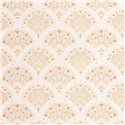 Casadeco|Papier peint floral beige en forme d’éventails style anglais|Art Déco