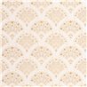 Casadeco|Beige floral wallpaper with fan shapes in English style|Art Deco
