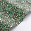 Casadeco|Papier peint floral vert style anglais avec formes d’éventails|Art Déco