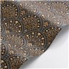 Casadeco|Papel pintado floral tonos oscuros con formas de abanico|Art Deco