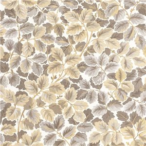 Casadeco|Papier peint automnal avec imprimé de feuilles tons marron|Floral