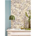Casadeco|Papier peint floral beige avec imprimé de feuilles élégant|Floral