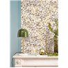 Casadeco|Papier peint floral beige avec imprimé de feuilles élégant|Floral