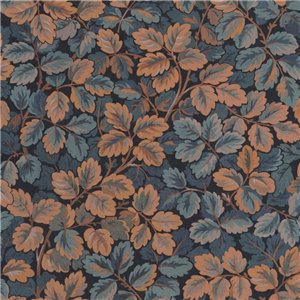 Casadeco|Autumn wallpaper with leaf print in brown tones|Floral