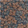 Casadeco|Papier peint floral classique avec feuilles imprimées sur fond noir|Floral