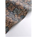 Casadeco|Classic floral wallpaper with leaf print and black background|Floral