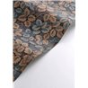 Casadeco|Papier peint floral classique avec feuilles imprimées sur fond noir|Floral