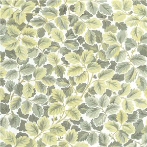 Casadeco|Classic floral wallpaper with leaf print and black background|Floral