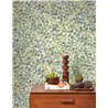 Casadeco|Green floral wallpaper with a fresh and timeless leaf print|Floral
