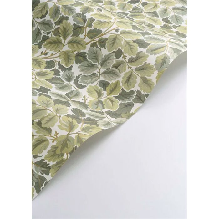 Casadeco|Papier peint floral vert avec imprimé de feuilles frais et intemporel|Floral